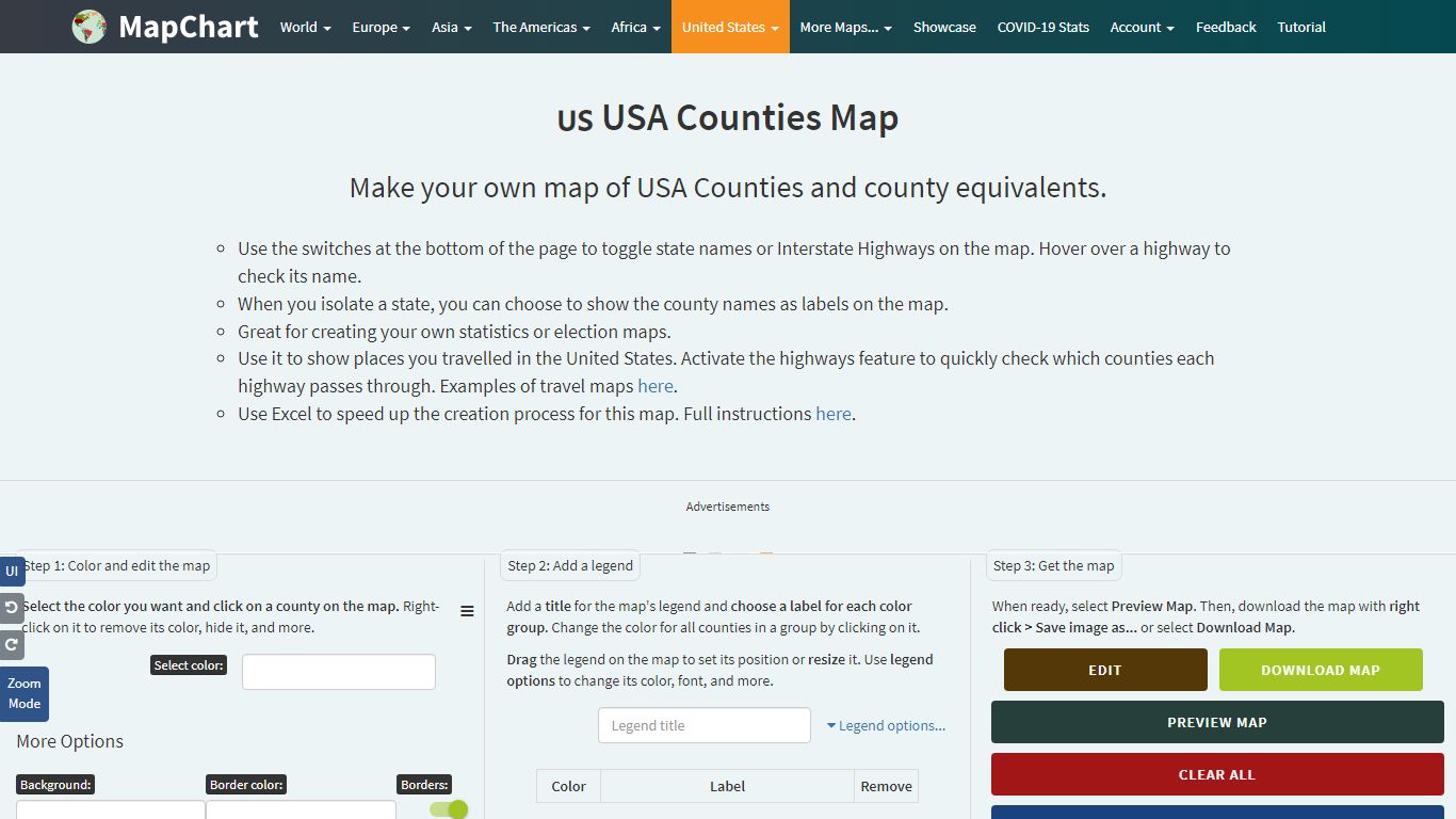 United States - Counties | MapChart